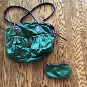 Mz Wallace Tote Green, Brown, and Red